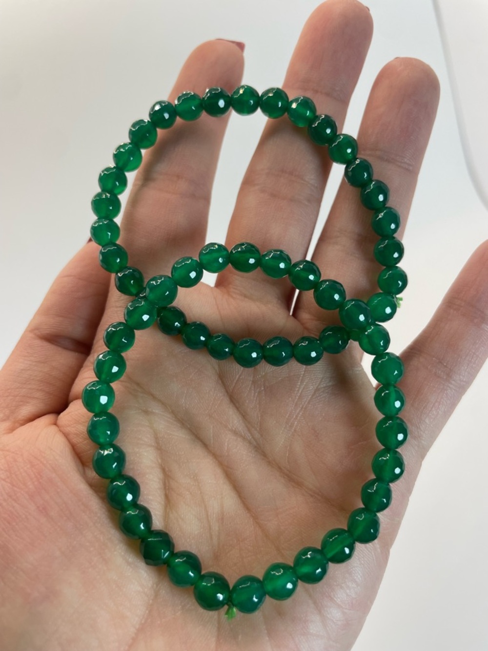 ONE Enhanced Chalcedony Beaded Stretch Bracelet- 6mm (0098)